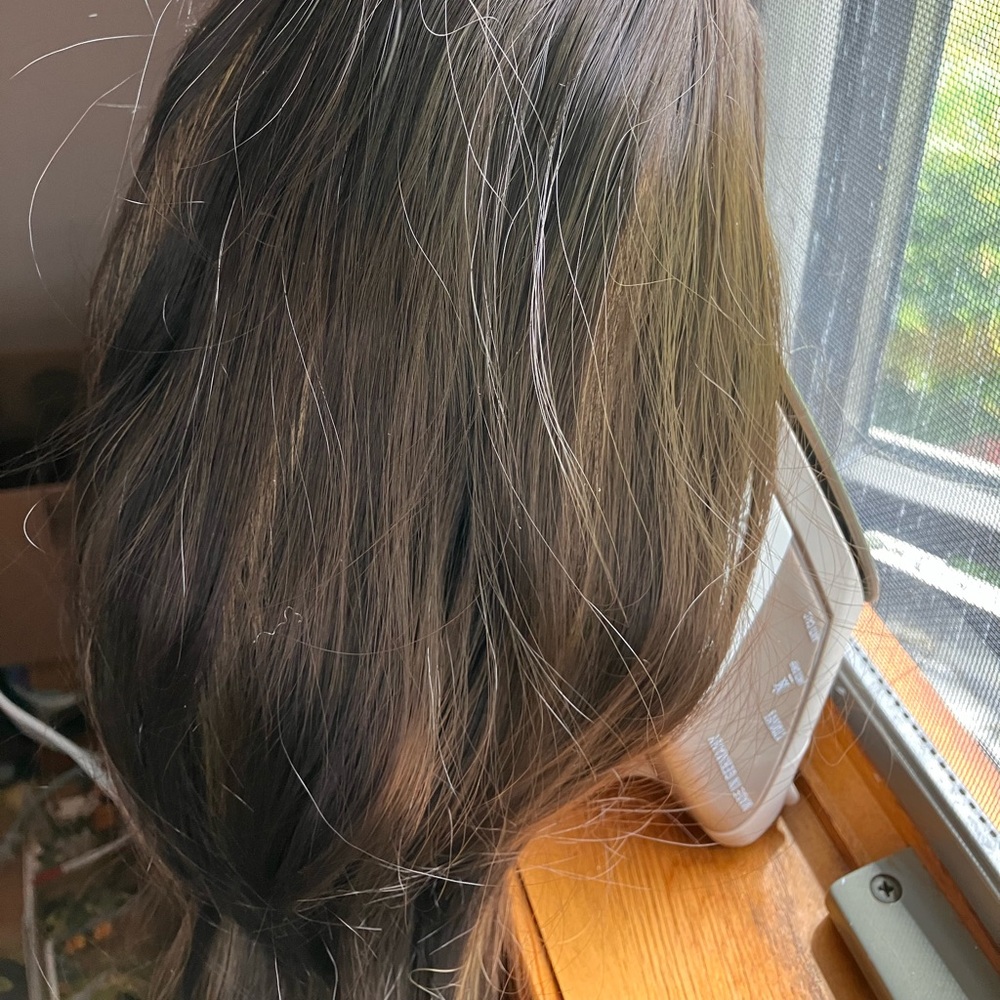 Brown long wig